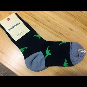 Sock Fancy brontosaurus dinosaur socks Women Sizes  5-11, Men Sizes 3-9.5